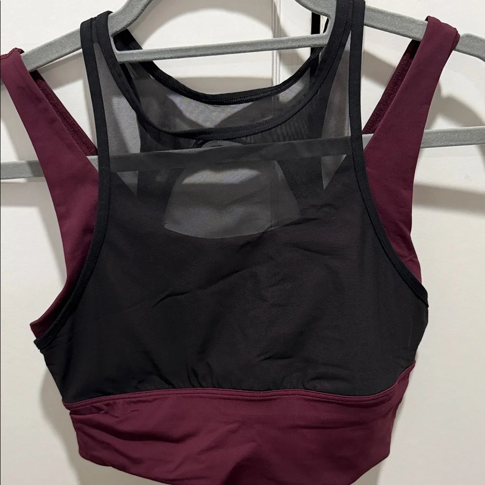 lululemon athletica Tap Women's Burgundy and Black Sports Bra - Picture 5 of 6